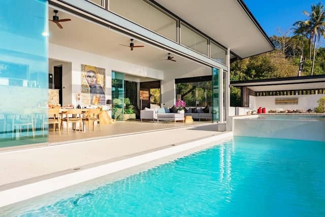 Luxury 4-Bedroom Sea View Villa with Infinity Pool & Jacuzzi in Chaweng Noi