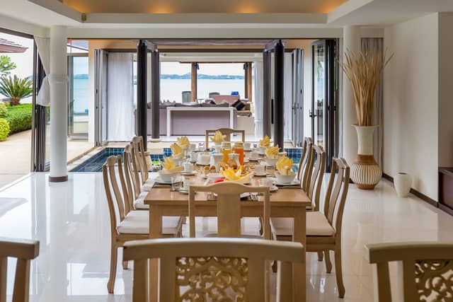 Beachfront 4-bedroom villa with infinity pool, private chef and full staff, Bophut