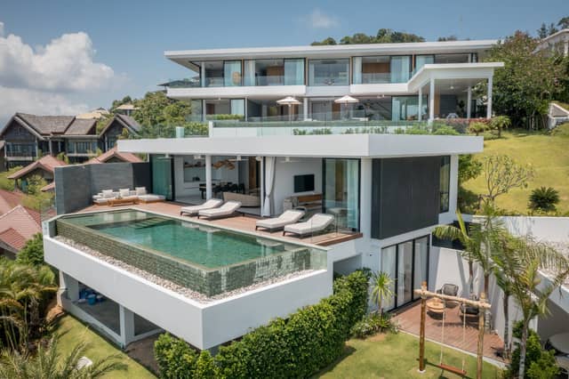 Sea-View 3-Bedroom Villa — North Chaweng