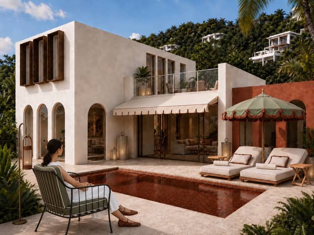3-Bedroom Hilltop Sea-View Pool Villa near Chaweng Noi, Off-Plan