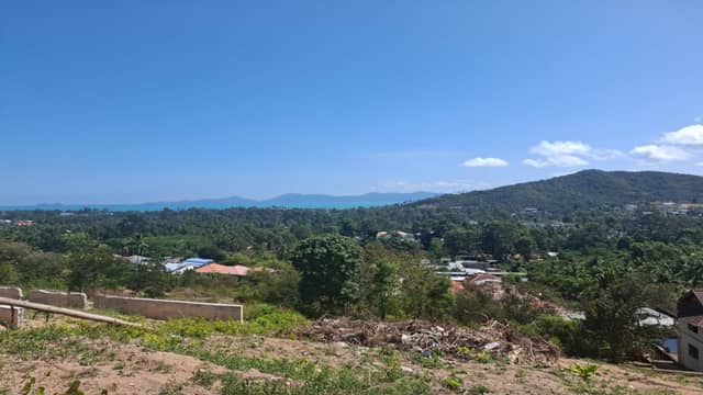 Beautiful Sea View Land for Sale in Maenam Soi 2, Koh Samui – Owner's Direct Price: 5,000,000 THB, Title Deed Ready for Transfer.