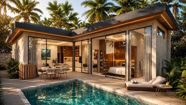Exclusive Private Pool 1-Bedroom Villa – Sophisticated Tropical Sanctuary with Complete Wellness Equipment — photo 2