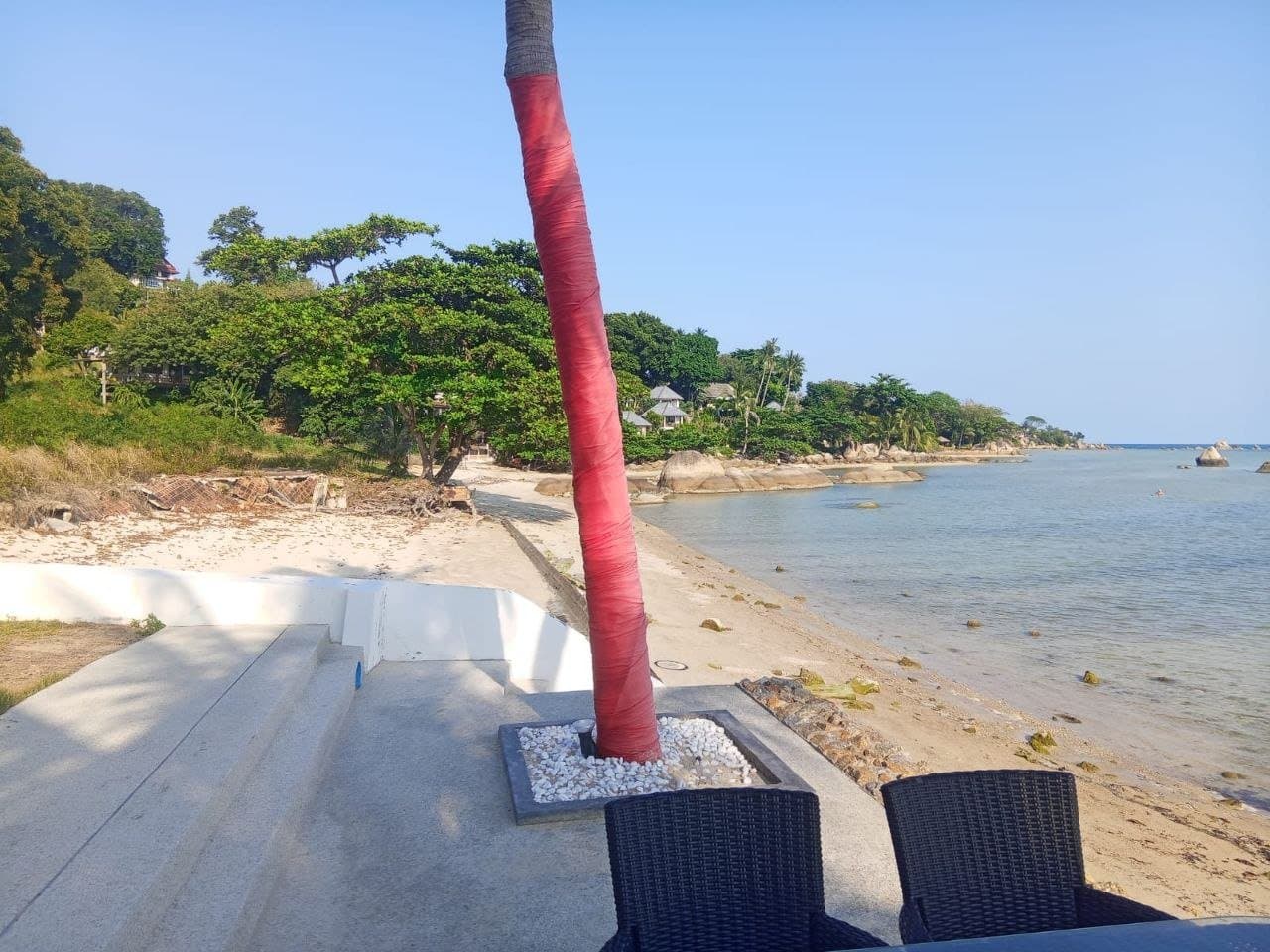 Beachfront Land 2 Rai (3,200 sqm) in Maenam — The strait and the Phangan line