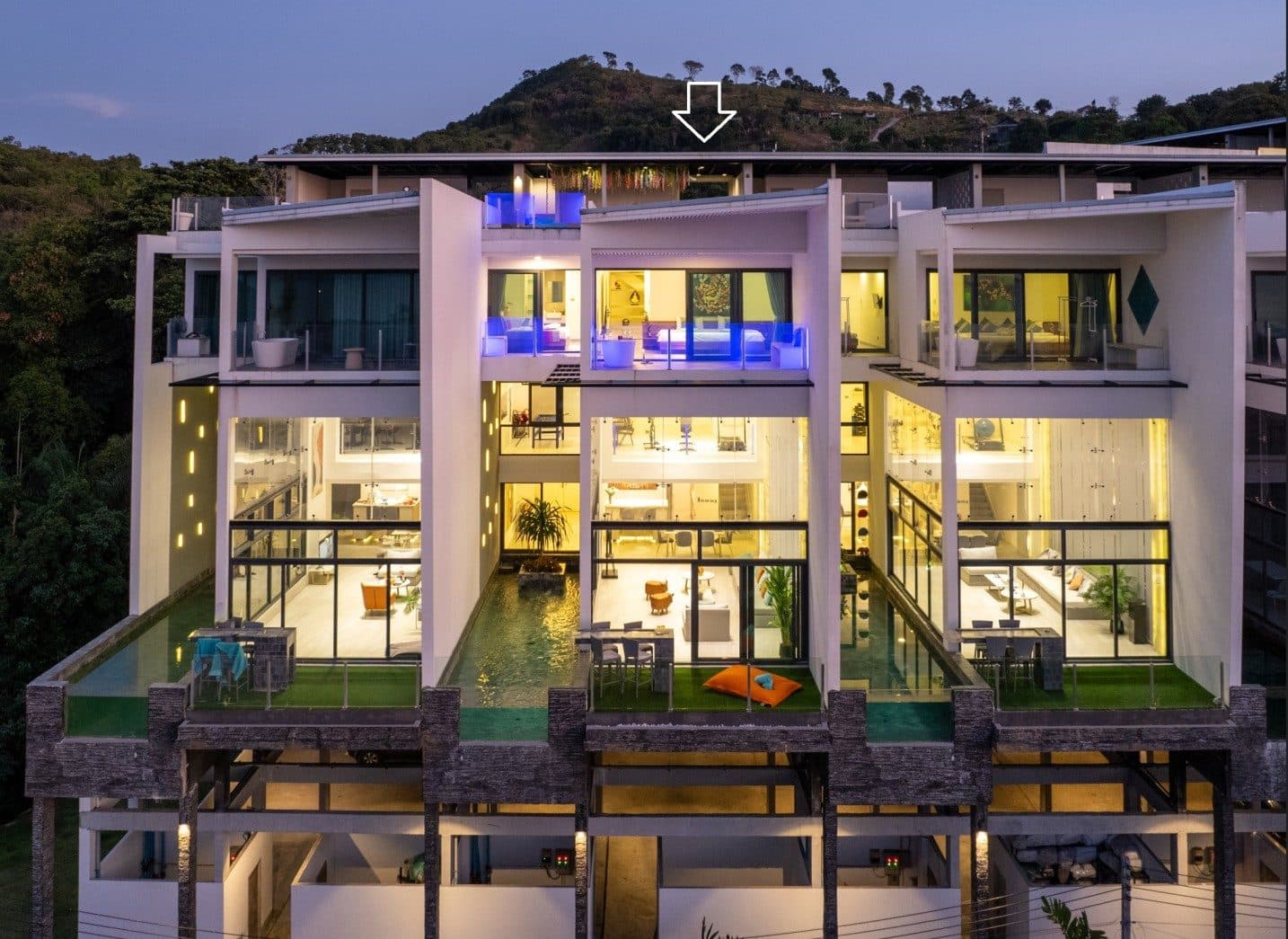 4-Bedroom Villa — Bang Rak — A peak plot above Bang Rak