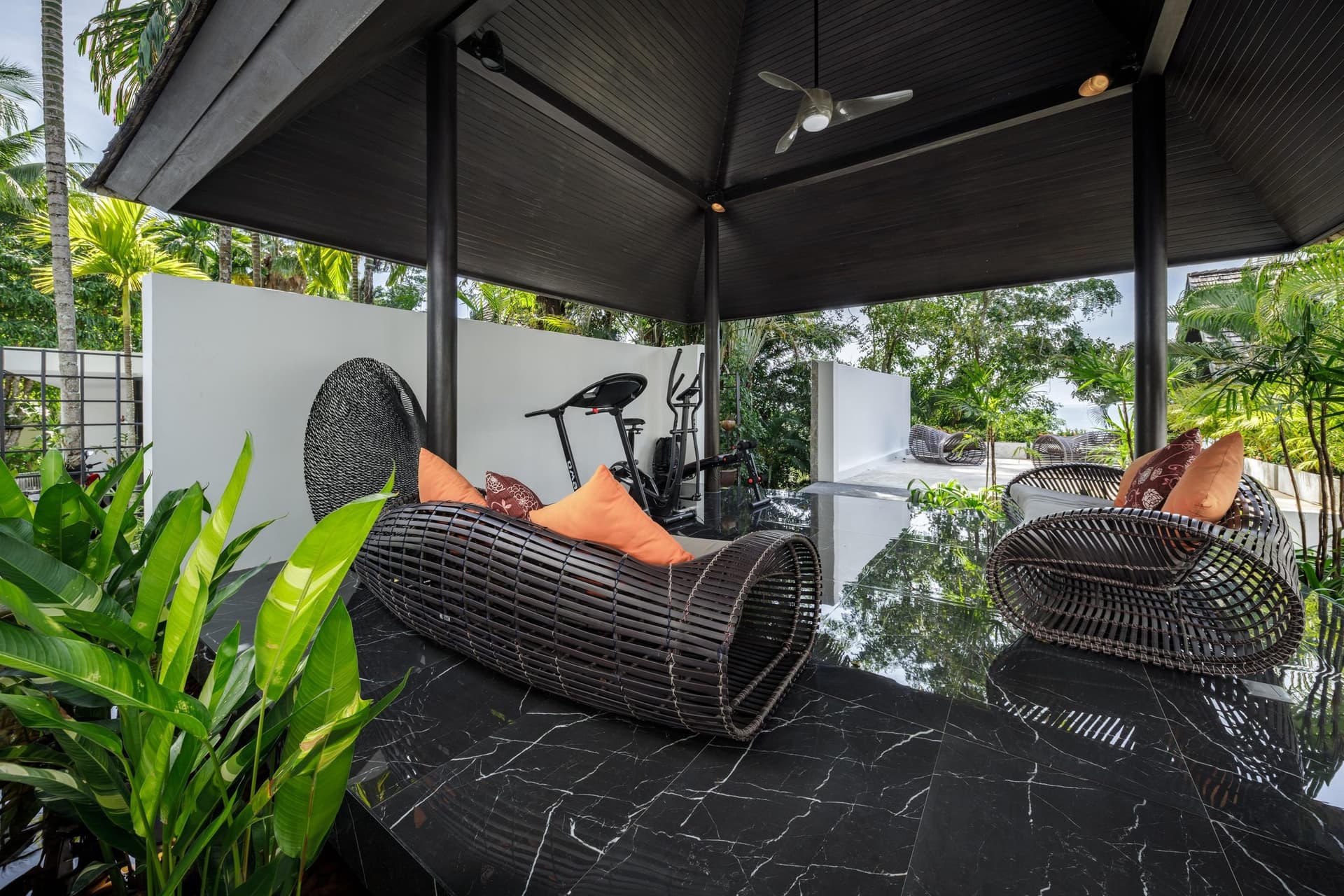 Sea-View 3-Bedroom Villa — Kamala — A gym set in the garden