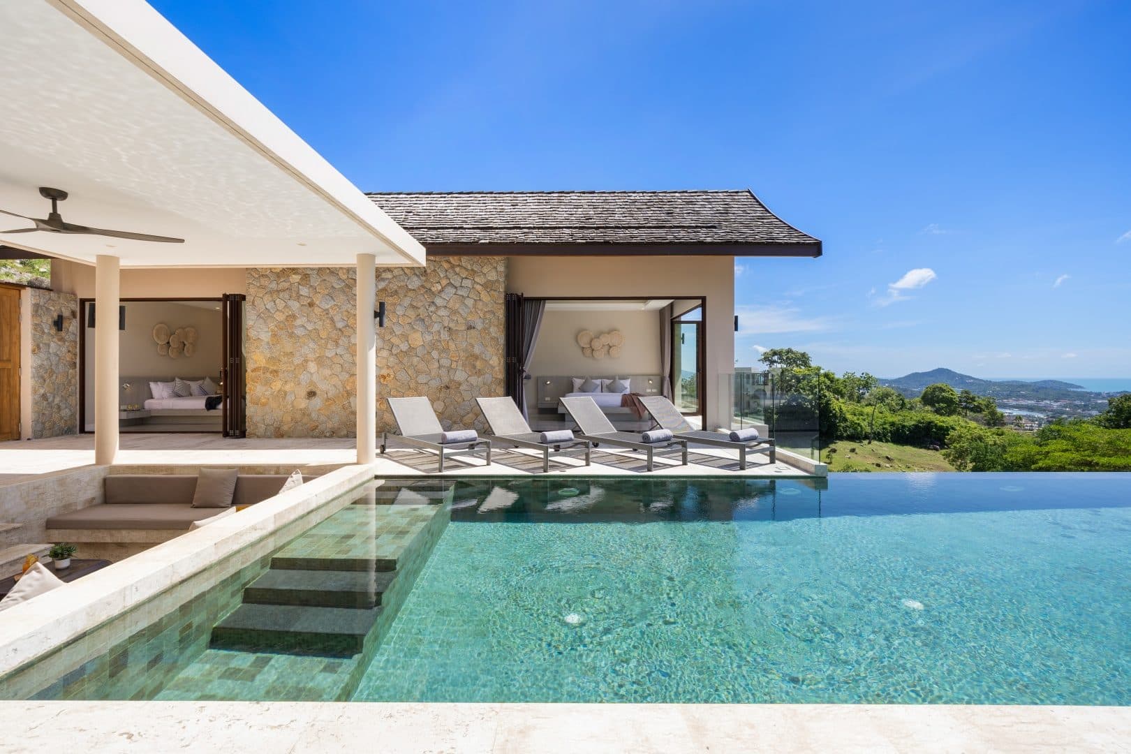 3-Bedroom Villa — Chaweng Noi — A shaded place to eat at noon