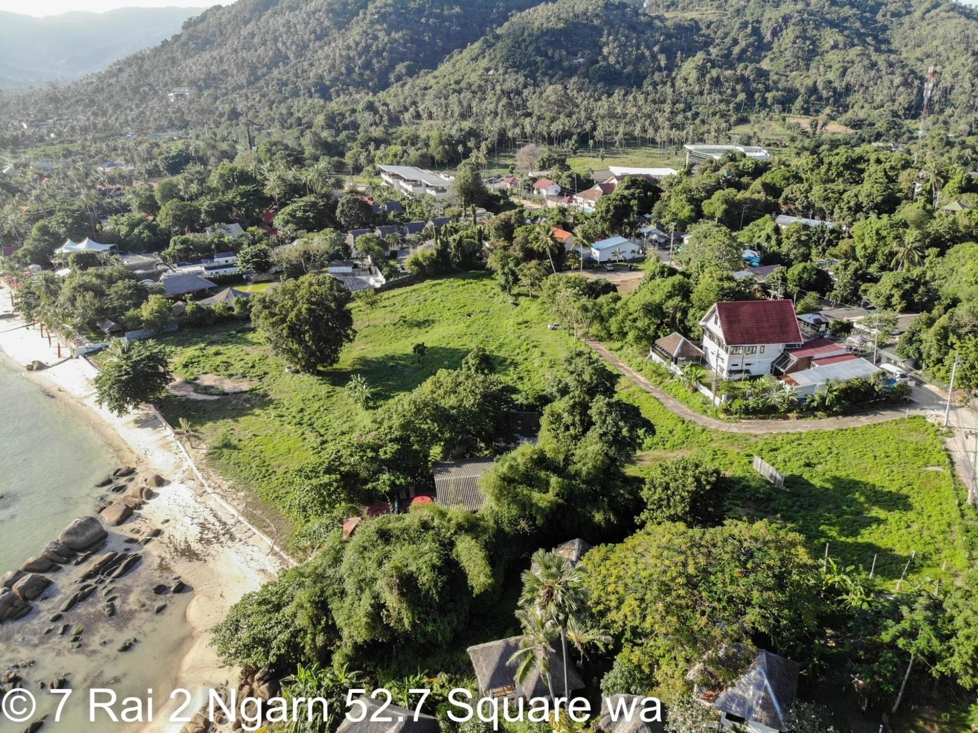 Lamai Beachfront Plot | 12,214.8 sqm | 110m Wide Waterfront — 7.63 rai down to the sand