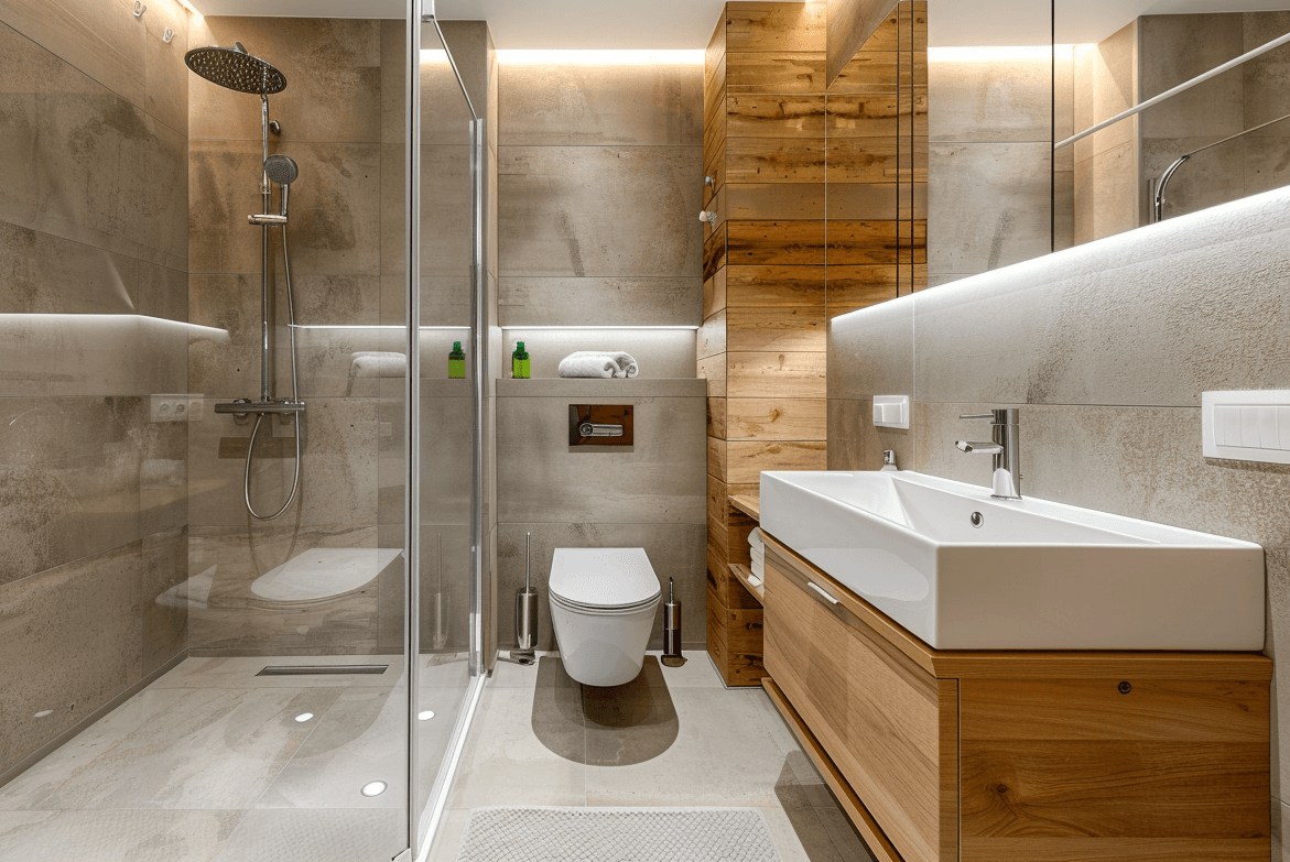Luxury 3-Bedroom Villa with Private Pool in Maenam — A bathroom for every bedroom