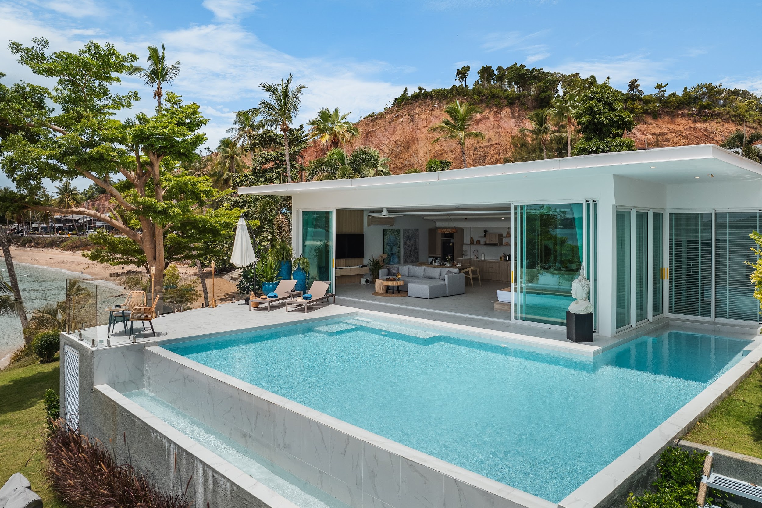 Beachfront 1-Bedroom Pool Villa — Bang Rak — Bang Rak beach and the evening walk
