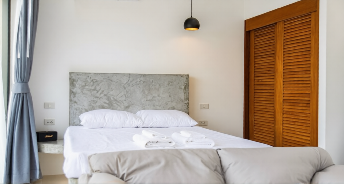 53 sqm Sea View Apartment with Private Pool in Lamai — A calm room to close the day